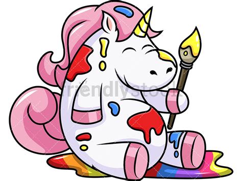 Chubby amateur covered with cream. Cute Unicorn Covered In Paint in 2020 | Cute unicorn ...