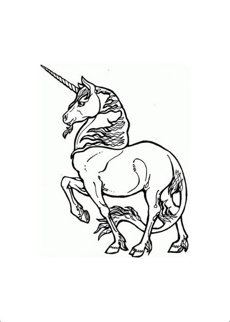 Unicorns coloring page with few details for kids. Unicorn Coloring Pages | Coloring Pages To Print