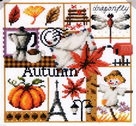 # please be aware that this is a pdf cross stitch pattern only, not a finished product. "Four season-Autumn" Counted cross stitch chart ...