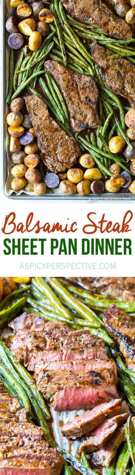 If you recall, a few days ago we shared a recipe for the bbq chicken breast, sausage, and. Perfect Balsamic Steak Sheet Pan Dinner - An amazing steak ...