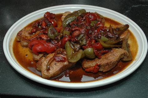 Pork loin chop recipes (boneless center). Pork Chops with Hot and Sweet Peppers | Stuffed sweet ...