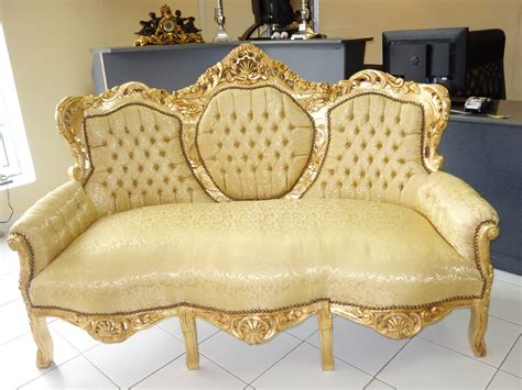 Sedačka zlatá-baroko - Nabytok furniture antique