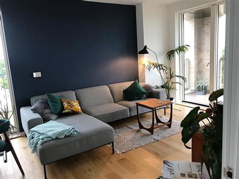 Feature wall living room | Feature wall living room, Blue walls living room, Blue feature wall 