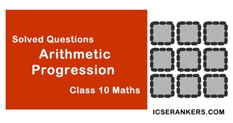 By downloading these books, they can study from it. Chapter 10 Arithmetic Progression Question and Answers ...