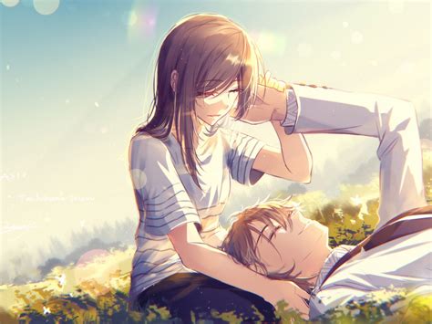 Whitening cream,aufhellende creme,sommersprossen creme,altersflecken creme,haut aufhellende creme gegen altersflecken/dunkle flecken sommersprossen entferner. Wallpaper Cute, Anime, Couple, Meadow, Love - Love Cute ...