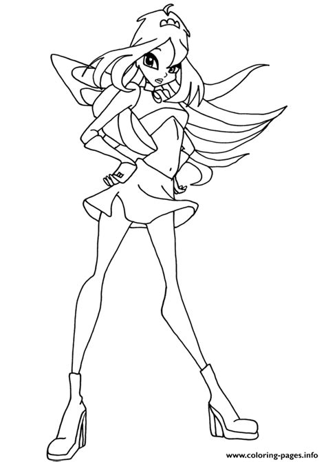 They call themselves 'the winx club' and go on countless adventures together. Bloom New Pose Winx Club Coloring Pages Printable