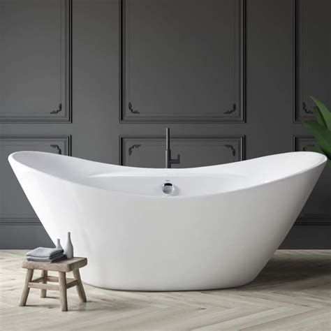 Freestanding tubs are tubs that are unconnected to any walls or surfaces. FerdY 67" Freestanding Bathtub Curve Edge Soaking Bathtub ...