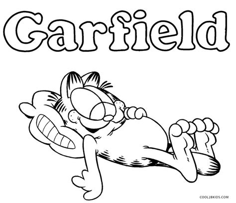 Garfield celebrates halloween coloring pages to print. Printable Garfield Coloring Pages to Kids | Cool2bKids