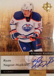 The original post made it seem like he was the undisputed best player on the team and some sort of franchise player that was cheated out of a. Ryan Nugent-Hopkins Cards and Memorabilia Buying Guide