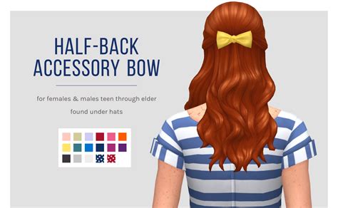 See more ideas about sims 4, sims 4 cc, sims. Sims 4 CC's - The Best: Half-Back Accessory Hair Bow by Femmeonamissionsims