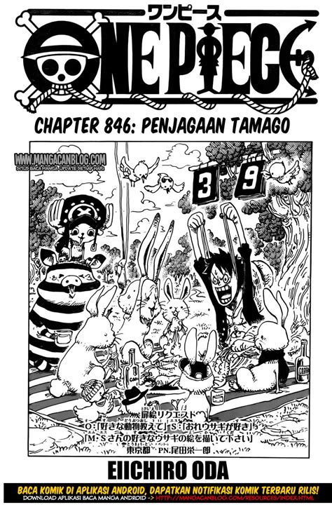 Link baca one piece chapter 1017 sub indo terbaru gratis mangaplus : Komik One Piece Chapter 846 Bahasa Indonesia - KomikIndo
