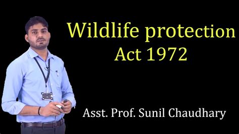 In 1972, these two subjects were in state list and so parliament legislated the act. Wildlife Protection Act 1972 by Mr. Sunil Chaudhary | B.Sc ...