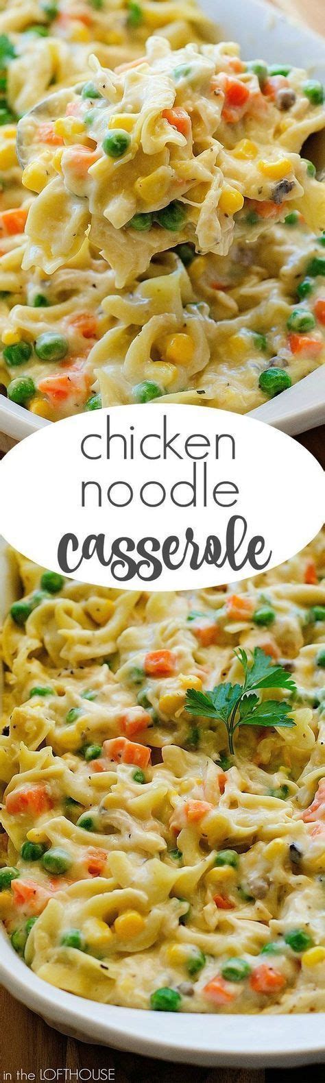 Add the pasta and mix until combined. This Chicken Noodle Casserole has all the elements of the ...