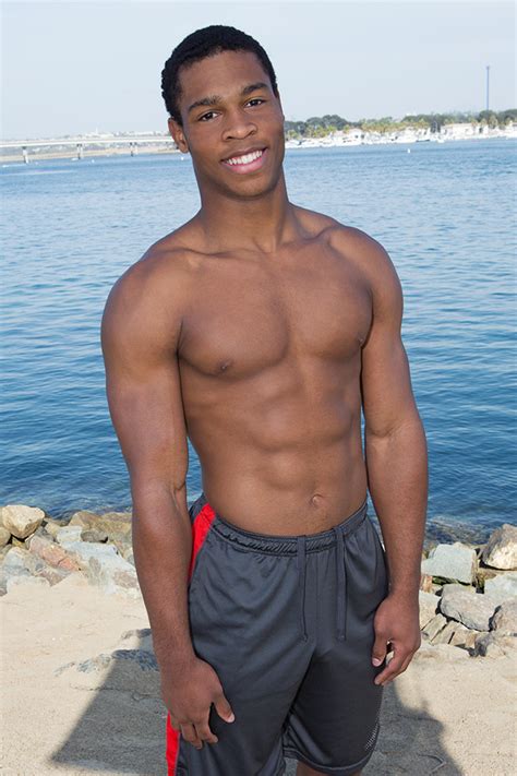 Sorry, but this video is no longer available. Shirtless outdoor poses with athletic black hottie Clay ...