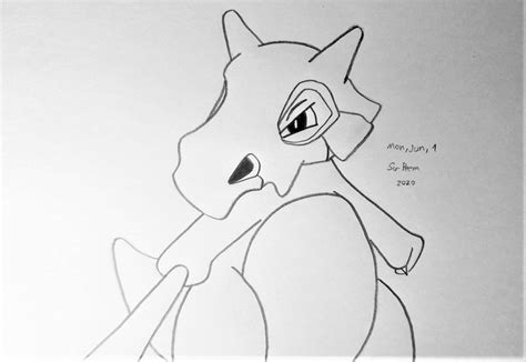 Coloring fun for all ages, adults and children. Pokemon Cubone in 2020 | Pencil drawings, Drawings, Pokemon