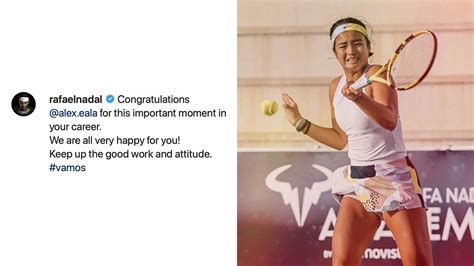 2 /5 this is her second grand slam win. Rafael Nadal applauds Alex Eala's feat on his IG feed