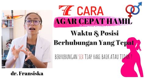 Berikut ini cara supaya istri tidak hamil setelah berhubungan intim. TIPS CARA CEPAT HAMIL | PROMIL MUDAH DAN SUKSES - YouTube