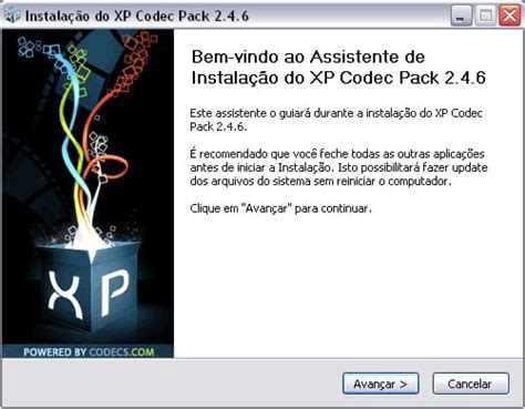 This pack has all the possible codecs that you'd need for your video and audio files! Baixar a última versão do XP Codec Pack grátis em Português no CCM