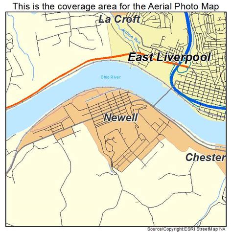 My hubby, tony vanoy got his mom's birthday presents here as well as my valentine's day gift since we have to work. Aerial Photography Map of Newell, WV West Virginia