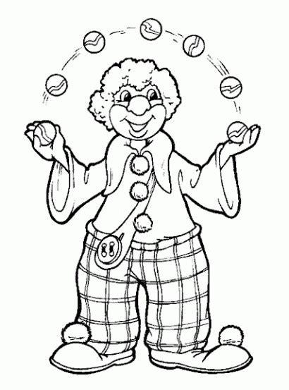 Coloriages coloriage dun clown jongleur frhellokidscom. Coloriage Jongleur à colorier dessin gratuit à imprimer