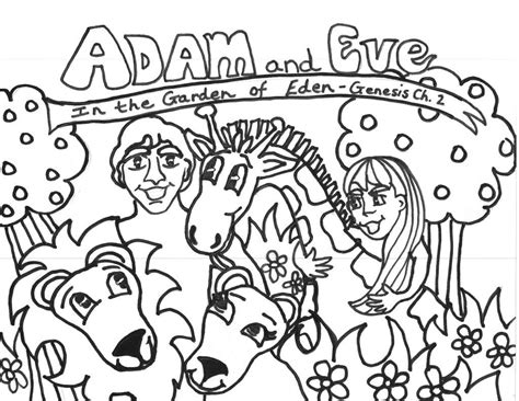 Adam and eve coloring page. Free Printable Adam and Eve Coloring Pages For Kids ...