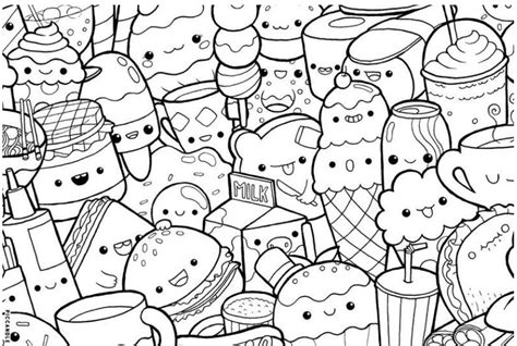 A large collection of unicorn coloring pages for kids. Pin by Lacey Skeen on Dibujos | Doodle coloring, Food ...