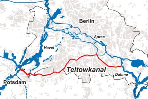 4 bundeswasserstraßen verkehrswege und gewässer verkehrswege oberirdische gewässer foto: WSA Spree-Havel - Homepage - Teltowkanal (Tek)