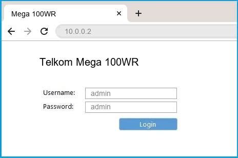 Access and share logins for sra.telkom.co.id. 10.0.0.2 - Telkom Mega 100WR Router login and password