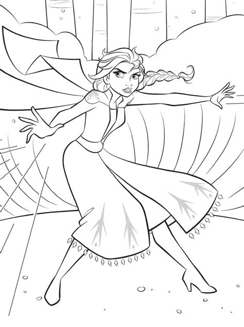 Frozen 2 free coloring pages with elsa, anna, olaf, kristoff, bruni and nokk. Frozen 2 free coloring pages with Elsa in 2020 | Elsa ...