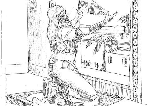 Printable bible coloring pages, coloring sheets and pictures for kids, children. 9 Pics of Daniel Praying Coloring Page - Daniel Bible Coloring ... | Daniel and the lions ...