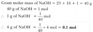 = 3.311 x 10^24 atoms. How many moles are present in 4 g of sodium hydroxide ...