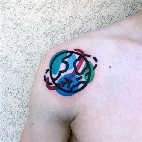 Cool small matching tattoo idea. 40 Small Colorful Tattoos For Men - Vivid Ink Design Ideas