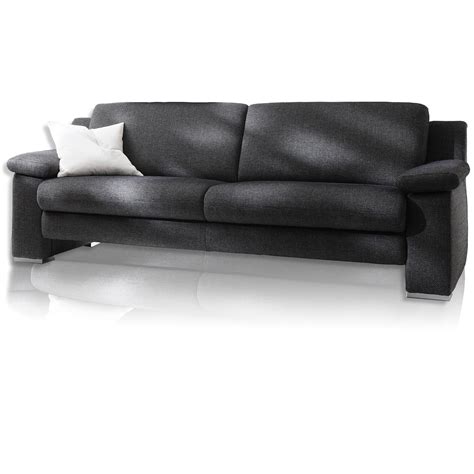 Er varen ikke på lager, tager det længere tid. 3-Sitzer Sofa - grau - Rücken echt | Einzelsofas - 2er ...