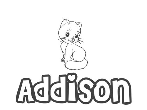 This beautiful addison coloring page from a names for girls coloring sheets is perfect for kids, who will appreciate it. Nombre de Niña Addison, significado, origen y ...
