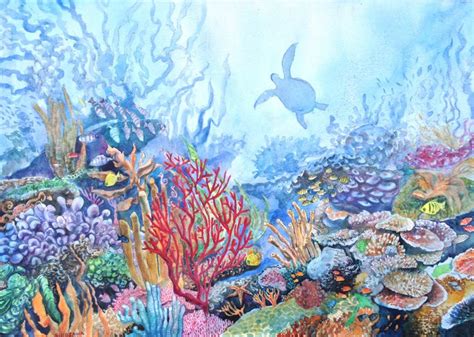 Most coral reefs are built from stony corals, whose polyps cluster in groups. In the Corals - Sketches, Paintings and Studies: recent ...