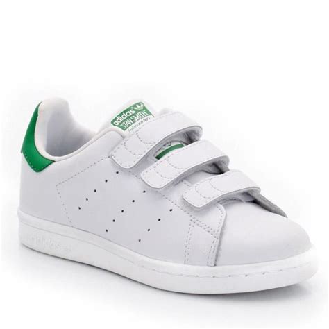 Livraison et retour toujours gratuits ! Adidas Stan smith scratch enfant BLANC VERT - Achat ...