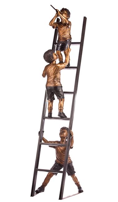 339 people checked in here. Kids on Ladder (cast in bronze) | Fischer Gambino