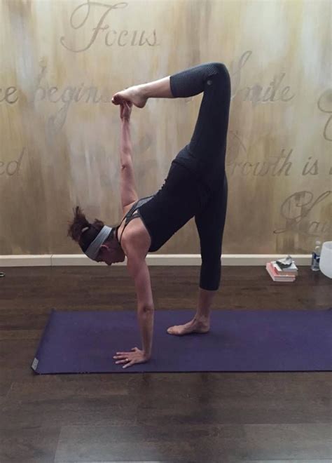 Raise arms over head, fold forward from hips, placing fingertips in front of feet. Standing split variation | Namaste yoga, Standing split, Yoga
