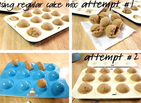Cake pops are prepared by baking a cake, mashing it up, mixing in frosting, rolling it into a balls, putting it on a stick, and dipping it in chocolate. Recoie For Cake Pops Made Using Moulds : 3 Easy Ways to ...