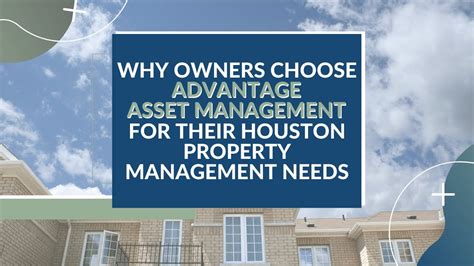 .a unique opportunity has arisen with a $10bn real estate asset manager to join as a managing director and lead the european business development for this growing us based firm. Why Owners Choose Advantage Asset Management for their ...