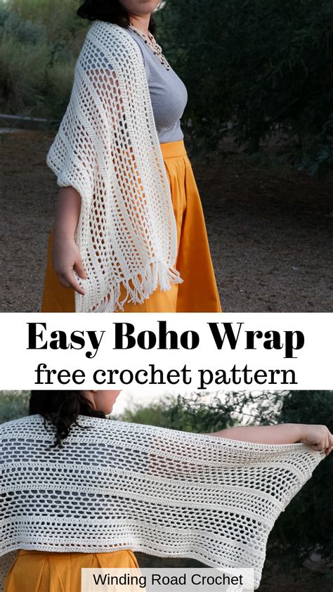 One suggestion, it would be nice to add stitch count for rows. Quick and Easy Crochet Boho Shawl Free Pattern | Crochet ...