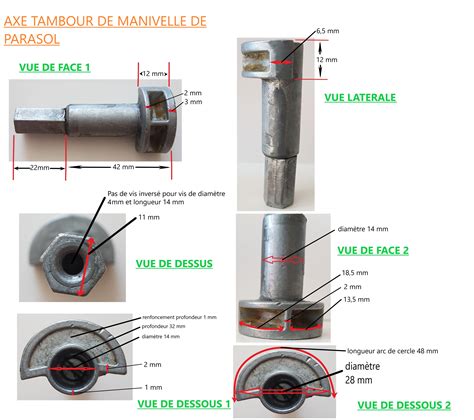 L'écran de tambour rotatif est un gadget. Axe tambour de manivelle de parasol déporté - Usineur.fr ...