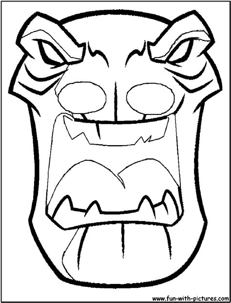 Lucha libre masks / luchador masks / halloween lucha masks. Printable Tiki Mask Coloring Pages - Coloring Home