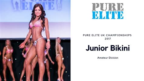 Instances of junior athletic competition: Junior Bikini 17-23 T walk and quarter turns - YouTube