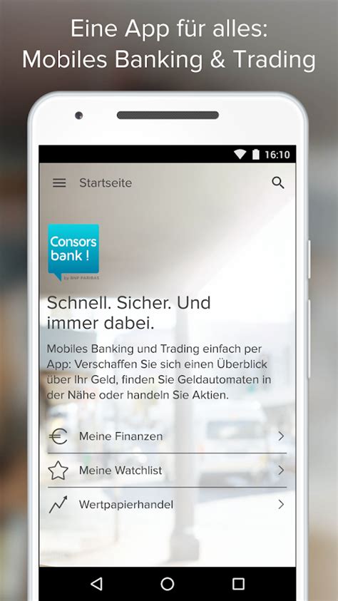 Einloggen, überweisen und konten verwalten. Consorsbank - Android Apps on Google Play