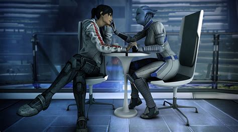 Now shepard must work with cerberus, a ruthless organization devoted to. Image Liara Shepard Mass Effect Aliens Two Girls Fantasy 3D Graphics