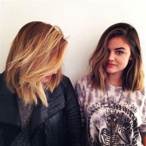 The ends of this hairstyle are. long bob on Tumblr