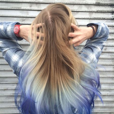 If you want to avoid the resulting colour being copper or orange, it is also possible to dye the ends after bleaching them. Bleach London ombré dip-dye - Blullini & Out of the Blue ...