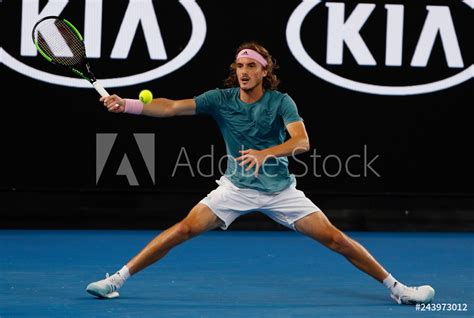 Compatible with ponytail with bangs and braids. famousmales > Stefanos Tsitsipas