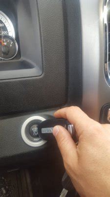 You're looking for the locking pin, which you want to push away from the steering. Key fob not detected | DODGE RAM FORUM - Dodge Truck Forums
